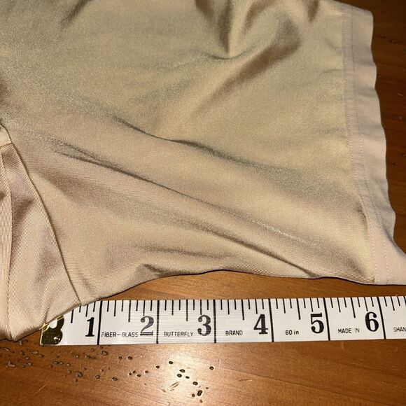 Maidenform 2042 Vintage Chic Hi-Waist Thigh Slimmer Nude Beige Small - Picture 4 of 5